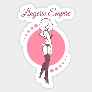 Lingerie Store Emblem in Retro style Sticker